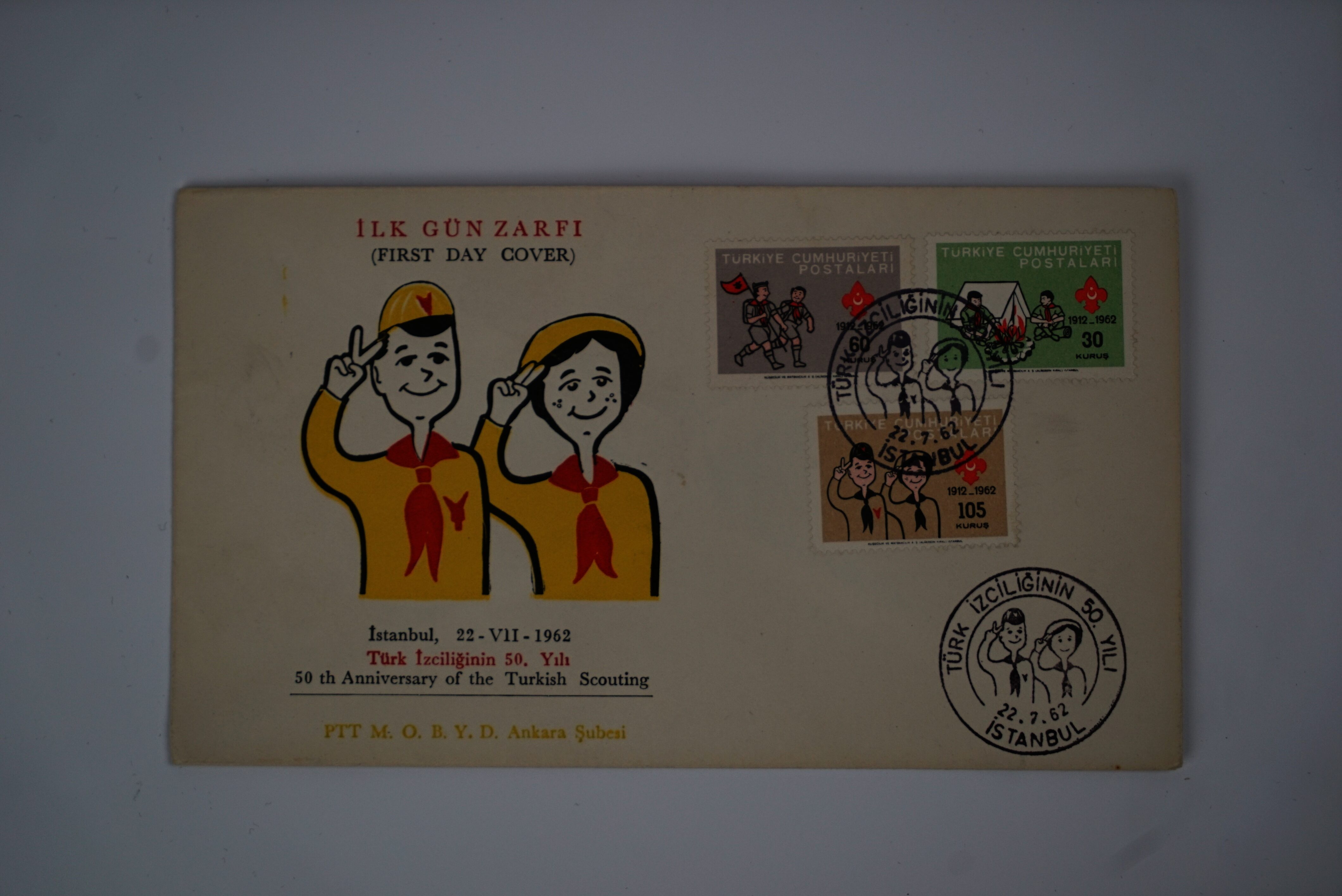 Türk İzcilik 50. Yıl İlk Gün Zarfı